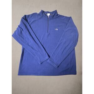 The North Face 1/4 Zip Fleece Pullover Mens XXL Blue Mock Neck